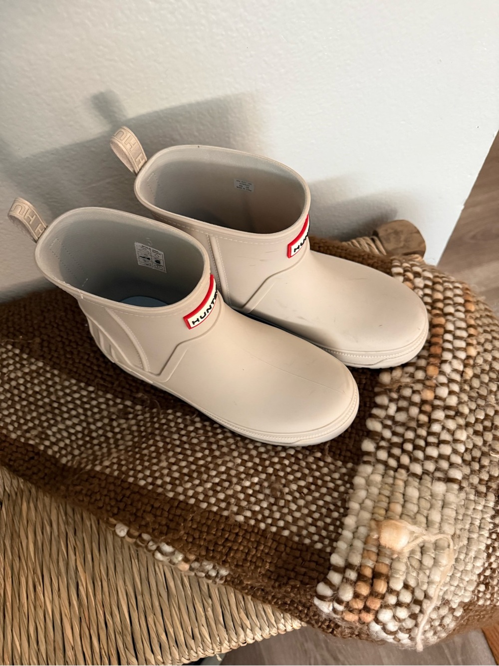 Hunter Kids Cream Short Waterproof Rain Boots
